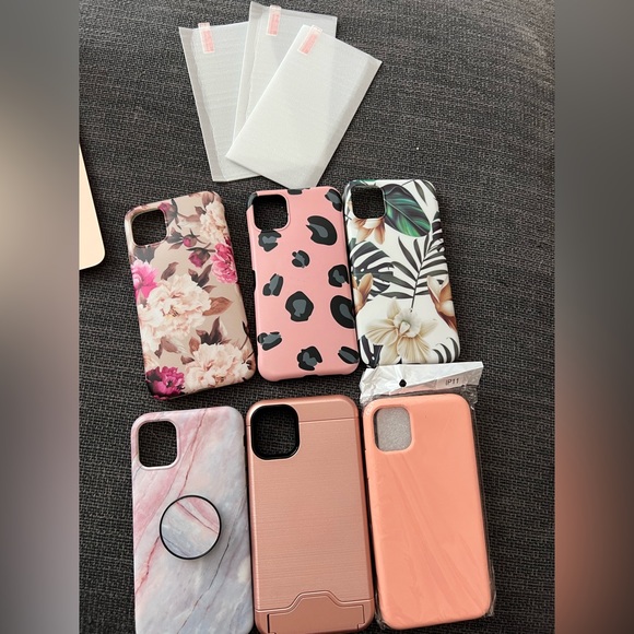 6 phone cases + 3 screen protectors for iPhone 11 - Picture 2 of 3